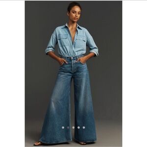 Citizens of Humanity Ultra High Rise Amari Wide Leg Jeans Anthropologie 25 26 P